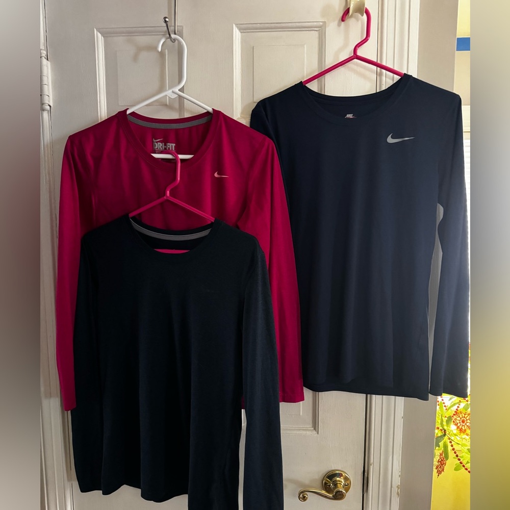 Nike Dri-FIT Magenta and Navy Tops